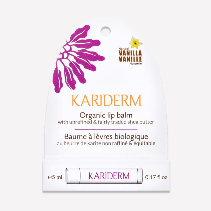 Organic lip balm Vanilla with shea butter Kariderm